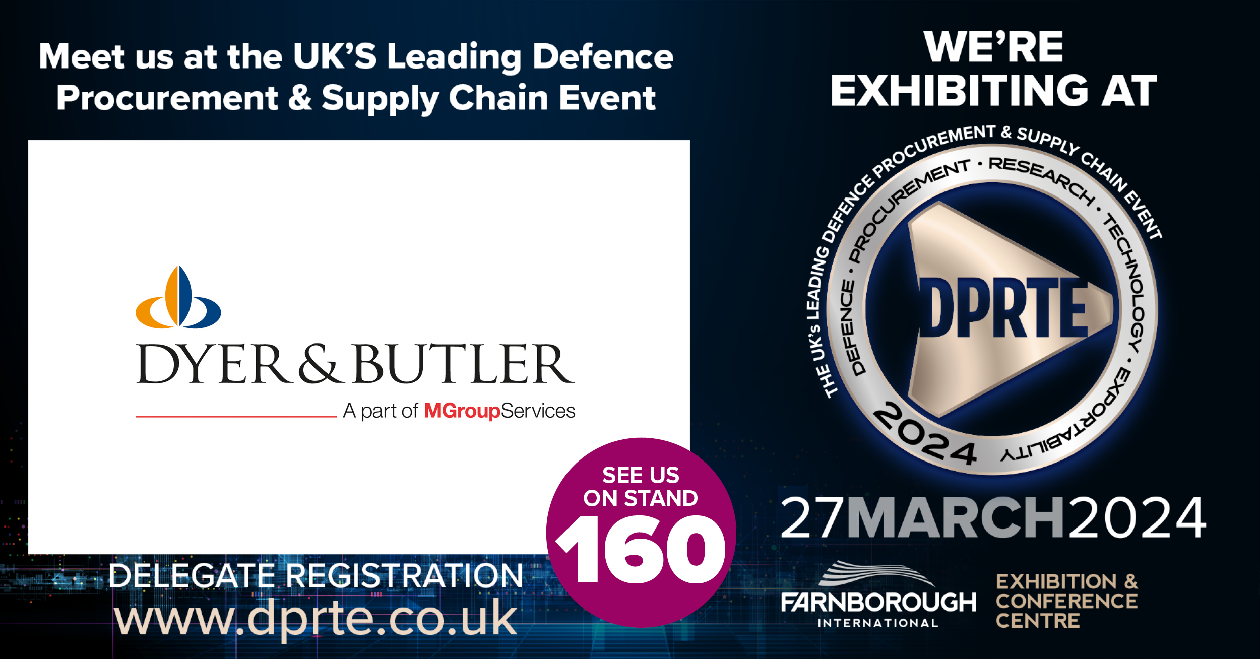 Dyer & Butler to exhibit at the DPRTE event 2024 